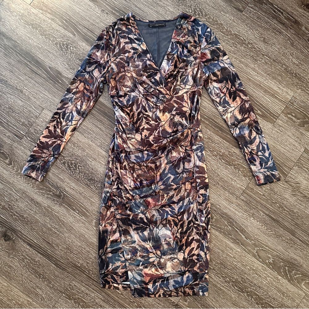 Peruvian Connection faux wrap shadow vine dress - Picture 1 of 9